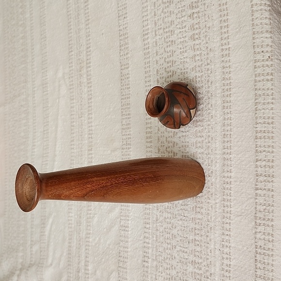 Bud vases, wooden pottery vases, home decoration photo staging farmhouse native - Picture 6 of 8